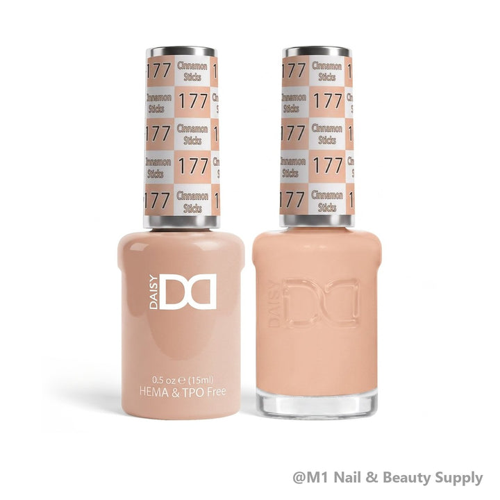 DND HEMA &amp; TPO Free 177 Cinnamon Sticks - gel polish and matching lacquer duo