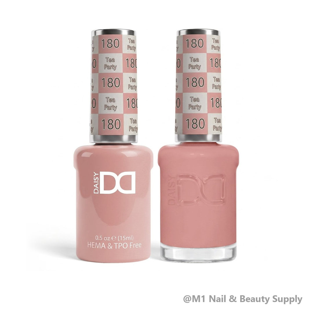 DND HEMA &amp; TPO Free 180 Tea Party - gel polish and matching lacquer duo
