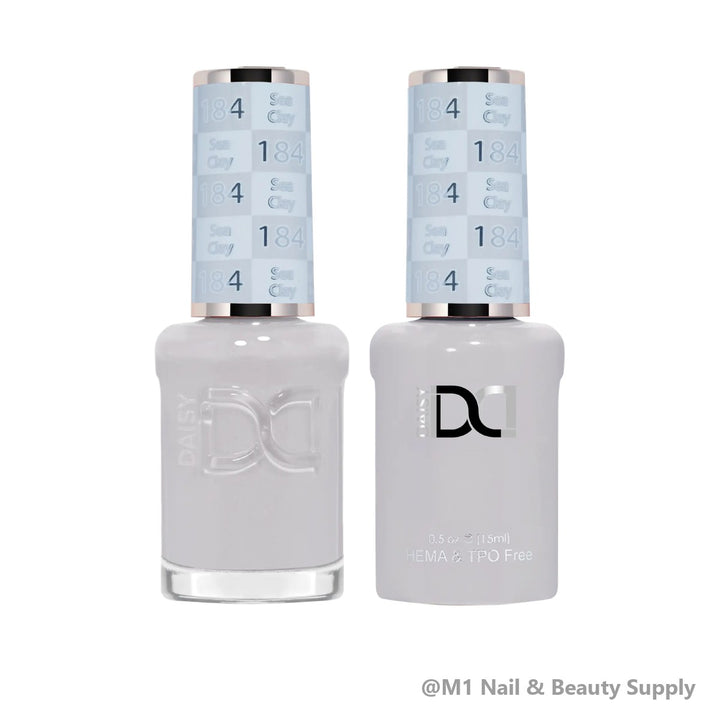 DND HEMA &amp; TPO Free 184 Sea Clay - gel polish and matching lacquer duo