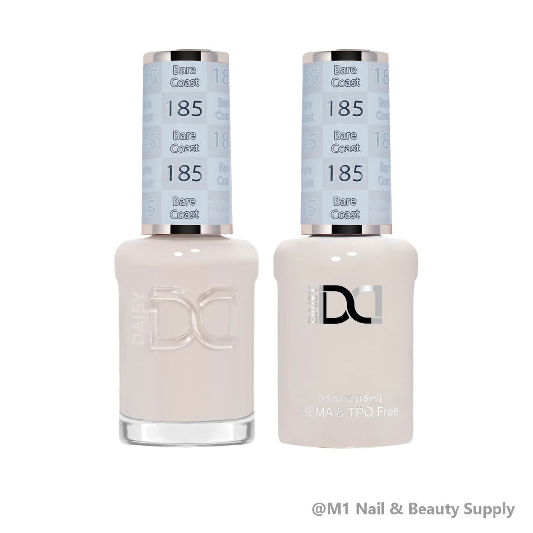 DND HEMA &amp; TPO Free 185 Bare Coast - gel polish and matching lacquer duo