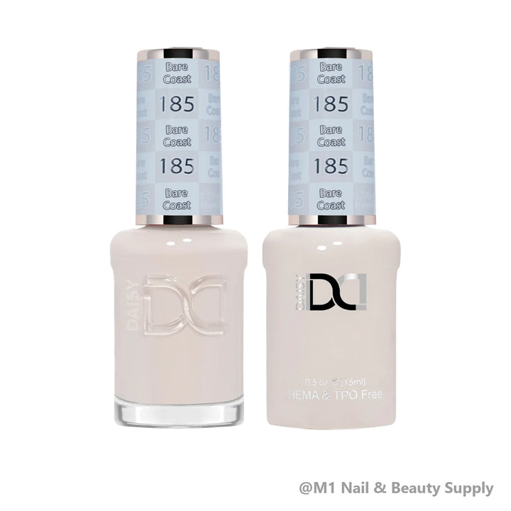 DND HEMA &amp; TPO Free 185 Bare Coast - gel polish and matching lacquer duo