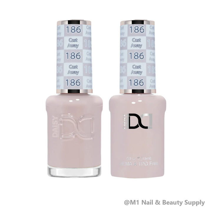 DND HEMA &amp; TPO Free 186 Cast Away - gel polish and matching lacquer duo