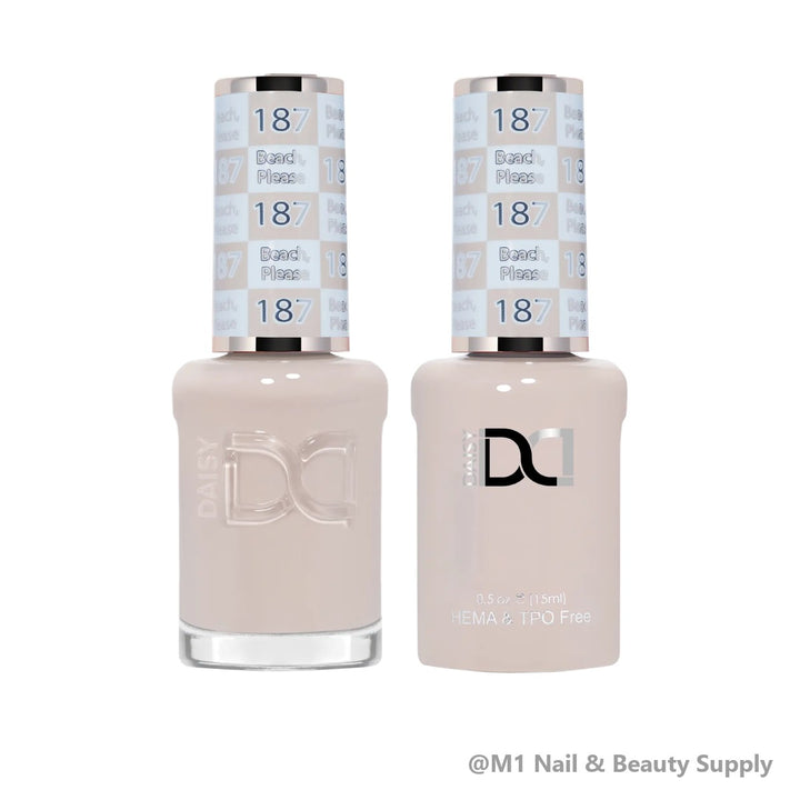 DND HEMA &amp; TPO Free 187 Beach, Please - gel polish and matching lacquer duo