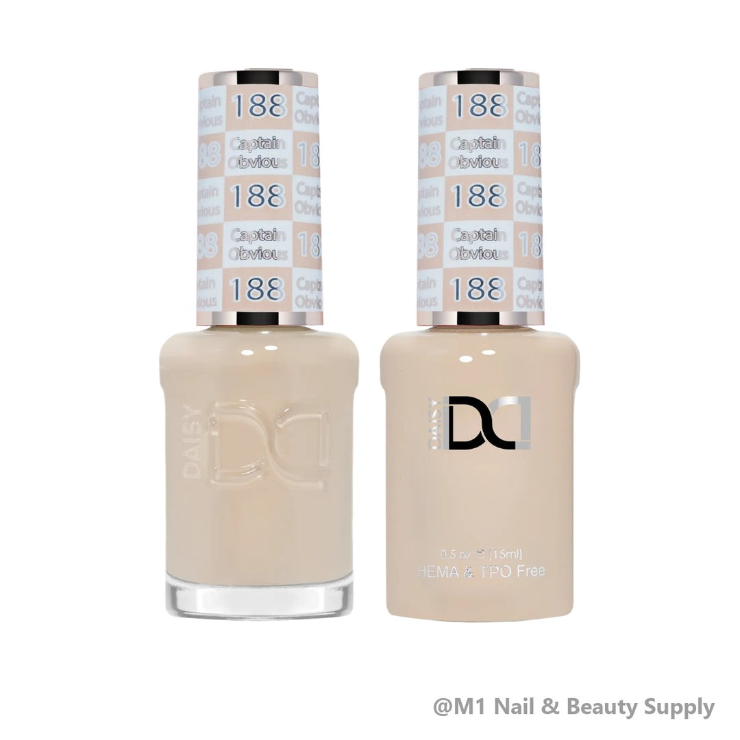 DND HEMA &amp; TPO Free 188 Captain Obvious - gel polish and matching lacquer duo