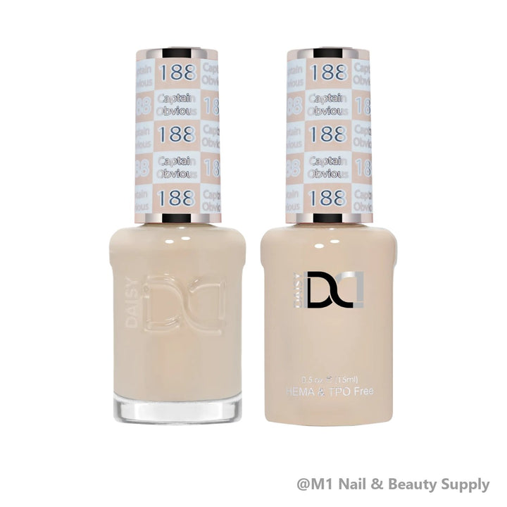 DND HEMA &amp; TPO Free 188 Captain Obvious - gel polish and matching lacquer duo