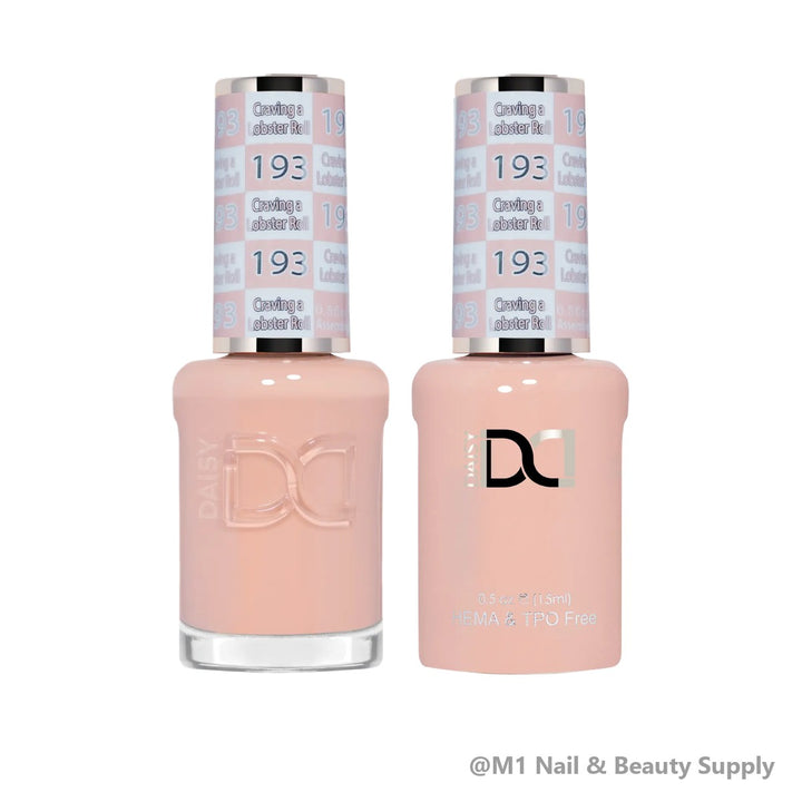 DND HEMA &amp; TPO Free 193 Craving A Lobster Roll - gel polish and matching lacquer duo