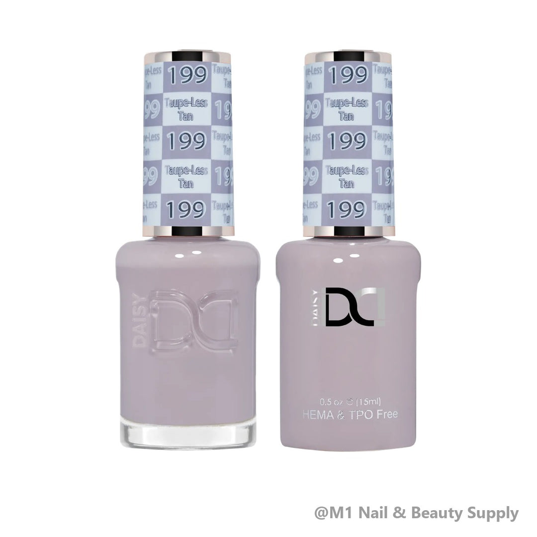 DND HEMA &amp; TPO Free 199 Taupe-less Tan - gel polish and matching lacquer duo