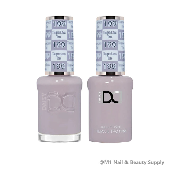 DND HEMA &amp; TPO Free 199 Taupe-less Tan - gel polish and matching lacquer duo