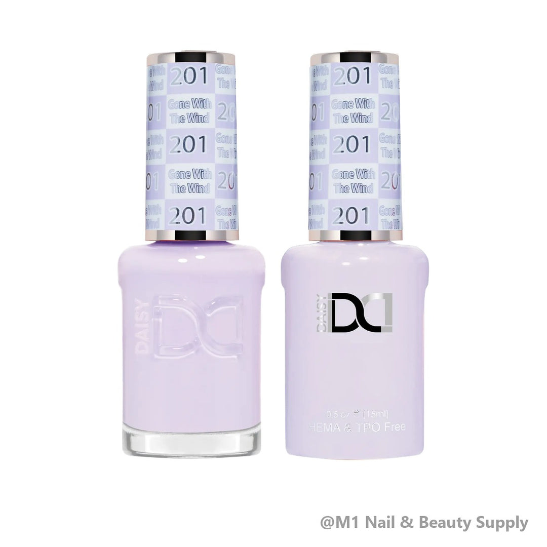 DND HEMA & TPO Free 201 Gone With The Wind - gel polish and matching lacquer duo