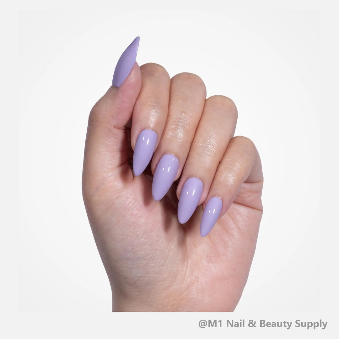 DND HEMA &amp; TPO Free 204 Violet Horizon - shown on nails
