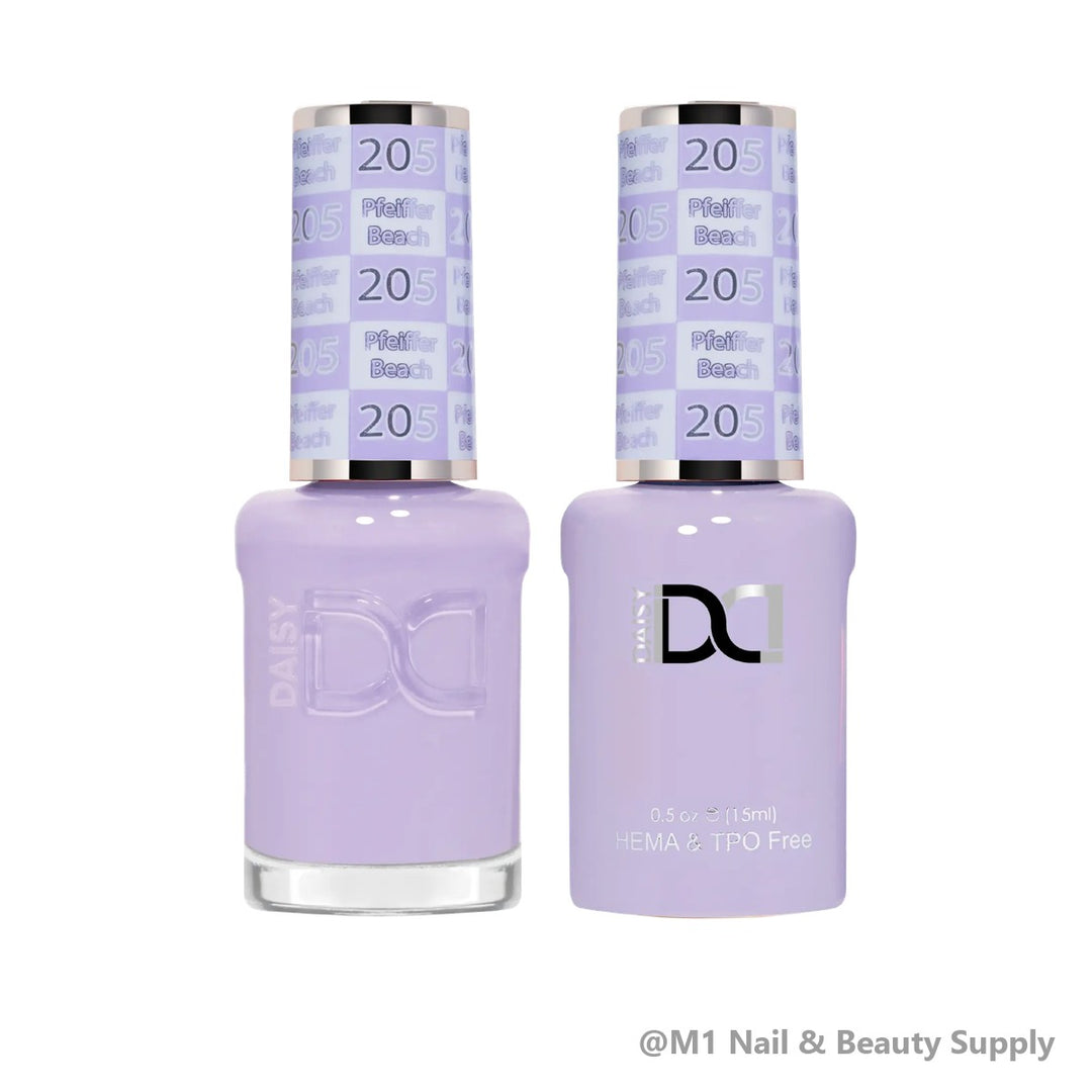 DND HEMA &amp; TPO Free 205 Pfeiffer Beach - gel polish and matching lacquer duo