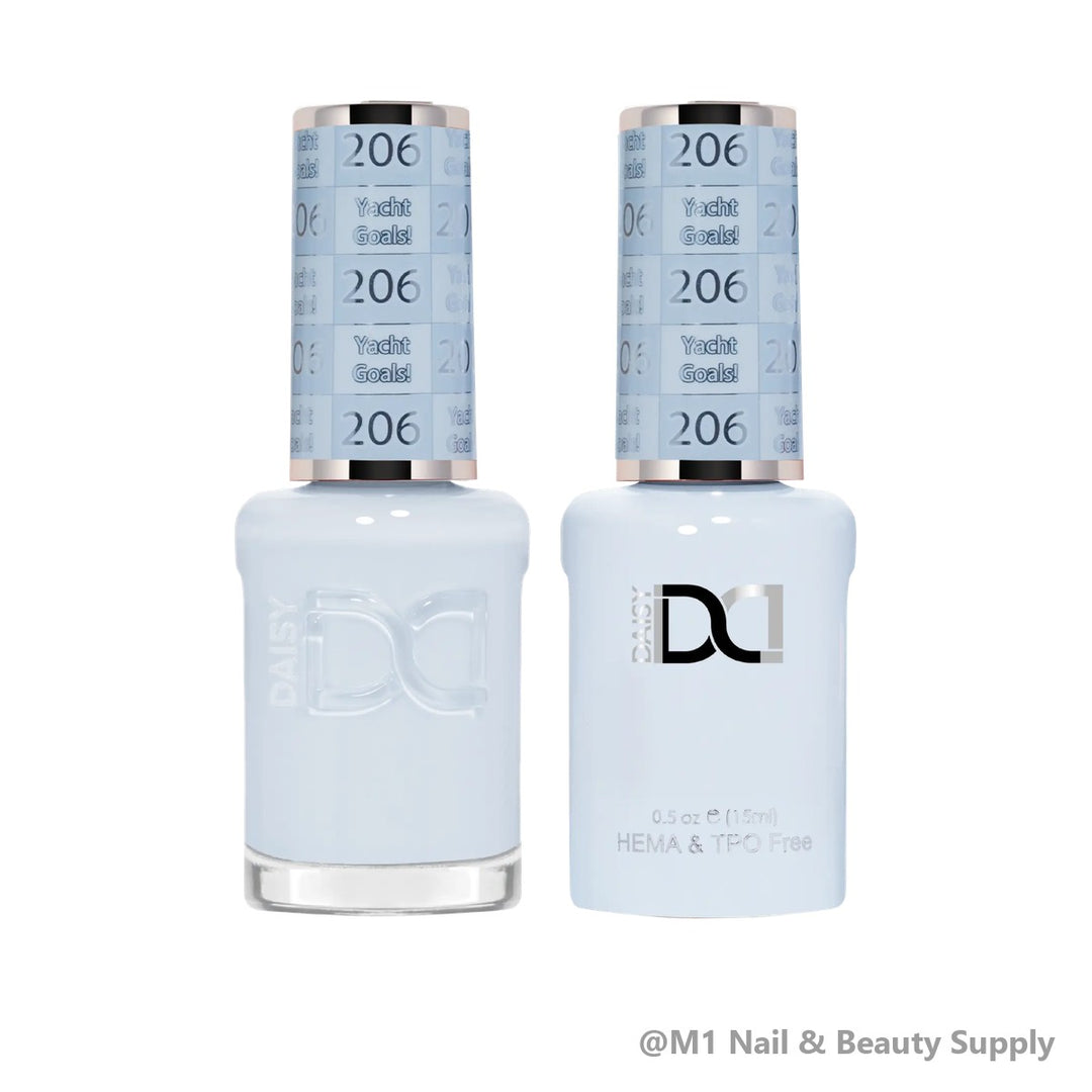 DND HEMA &amp; TPO Free 206 Yacht Goals! - gel polish and matching lacquer duo