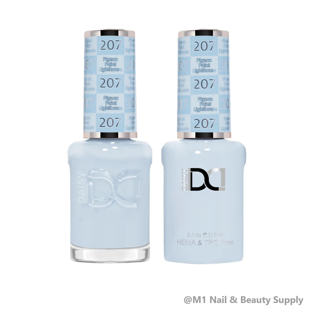 DND HEMA &amp; TPO Free 207 Pigeon Point Lighthouse - gel polish and matching lacquer duo