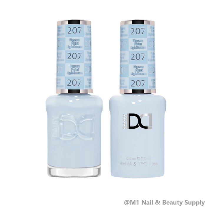 DND HEMA &amp; TPO Free 207 Pigeon Point Lighthouse - gel polish and matching lacquer duo