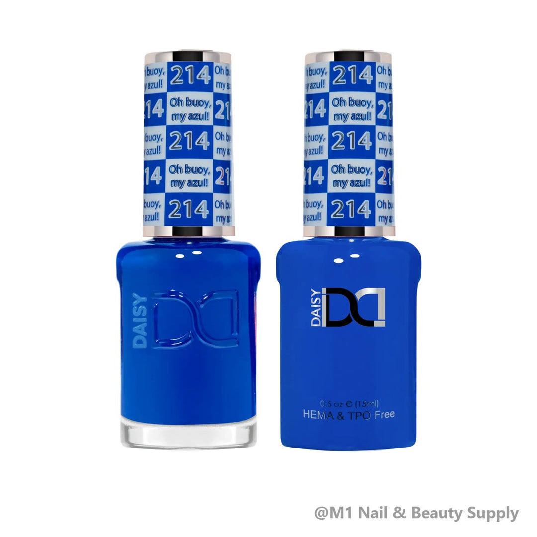 DND HEMA &amp; TPO Free 214 Oh Buoy, My Azul! - gel polish and matching lacquer duo