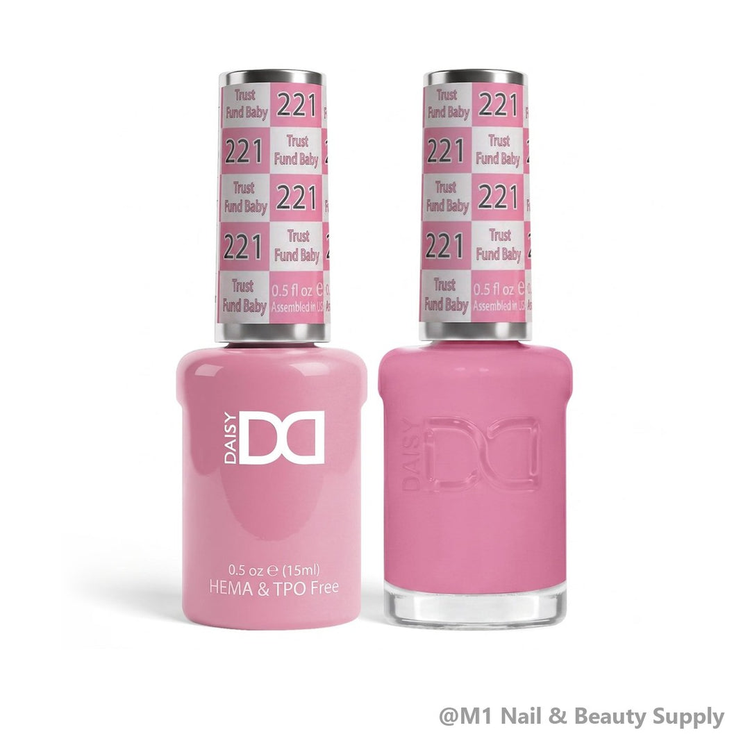 DND HEMA &amp; TPO Free 221 Trust Fund Baby - gel polish and matching lacquer duo