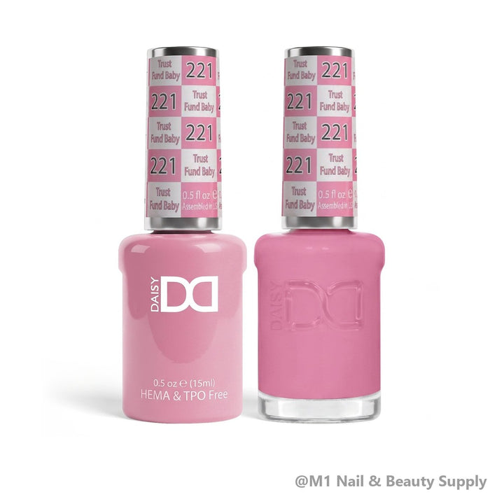 DND HEMA &amp; TPO Free 221 Trust Fund Baby - gel polish and matching lacquer duo