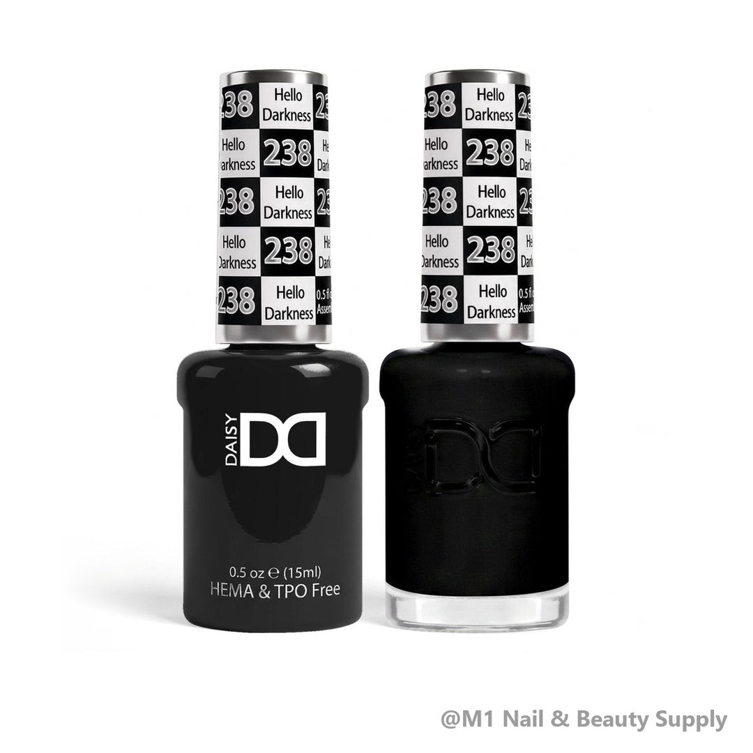 DND HEMA &amp; TPO Free 238 Hellow Drakness - gel polish and matching lacquer duo