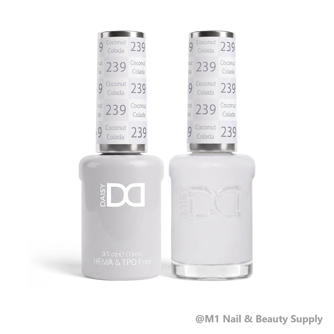 DND HEMA &amp; TPO Free 239 Coconut Colada - gel polish and matching lacquer duo