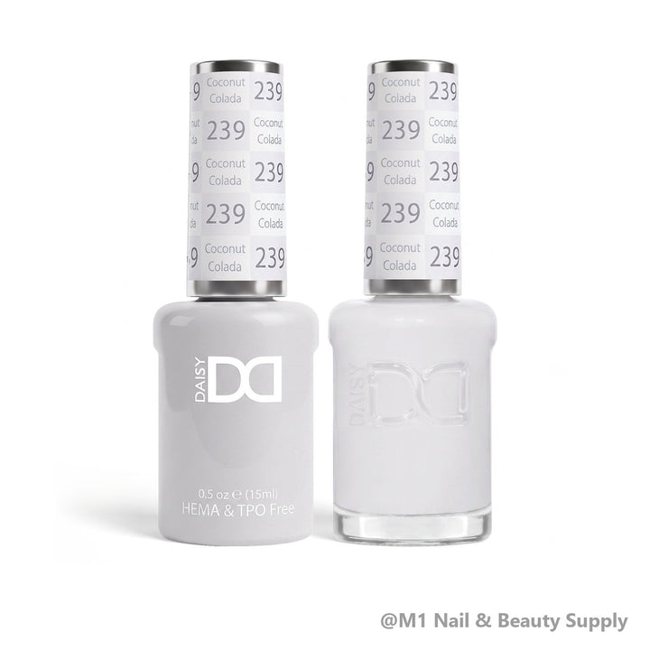 DND HEMA &amp; TPO Free 239 Coconut Colada - gel polish and matching lacquer duo