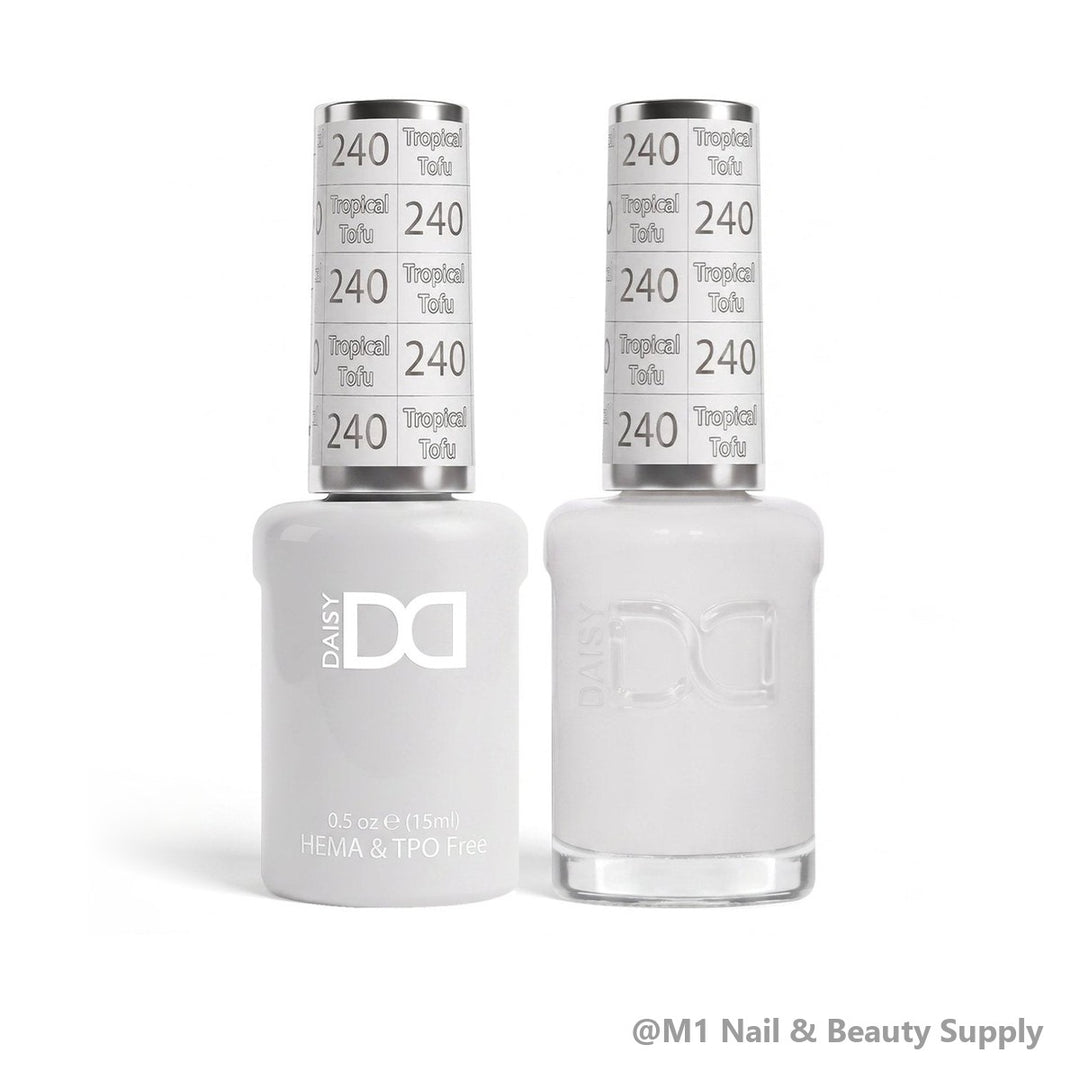 DND HEMA &amp; TPO Free 240 Tropical Tofu - gel polish and matching lacquer duo