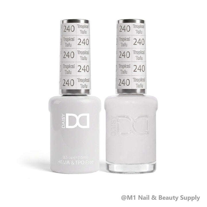 DND HEMA &amp; TPO Free 240 Tropical Tofu - gel polish and matching lacquer duo