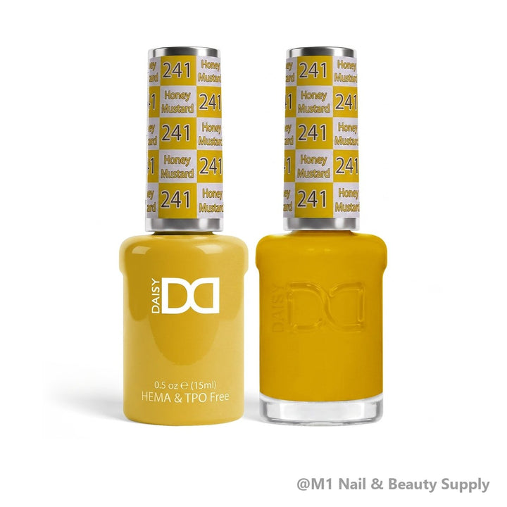 DND HEMA &amp; TPO Free 241 Honey Mustard - gel polish and matching lacquer duo