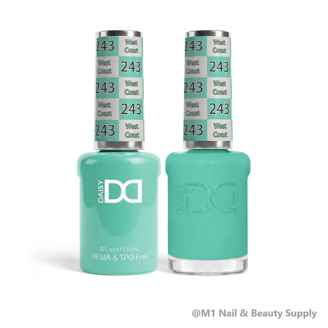 DND HEMA &amp; TPO Free 243 West Coast - gel polish and matching lacquer duo