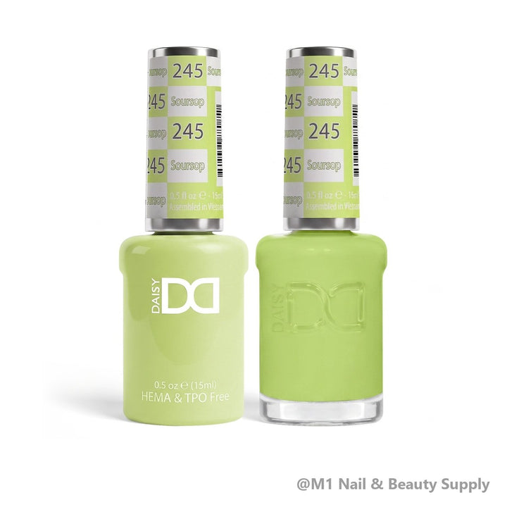 DND HEMA &amp; TPO Free 245 Soursop - gel polish and matching lacquer duo