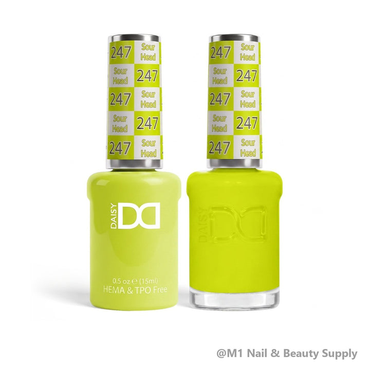DND HEMA &amp; TPO Free 247 Sour Head - gel polish and matching lacquer duo