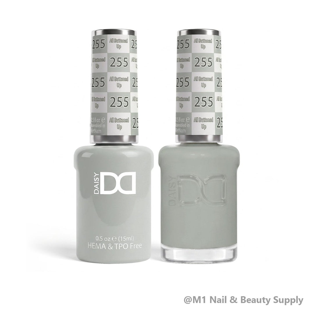 DND HEMA &amp; TPO Free 255 All Buttoned Up - gel polish and matching lacquer duo