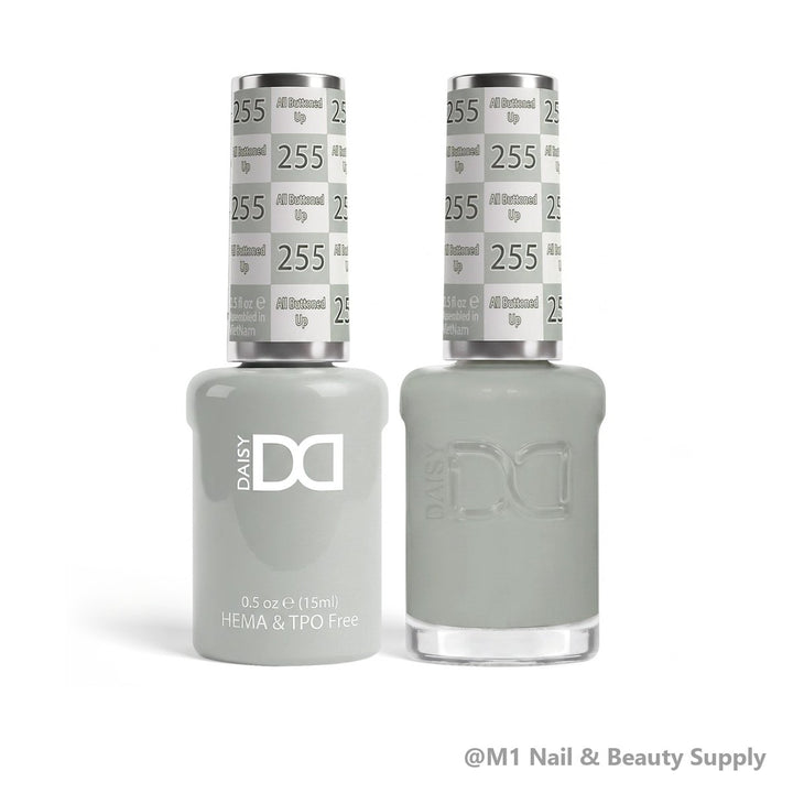 DND HEMA &amp; TPO Free 255 All Buttoned Up - gel polish and matching lacquer duo