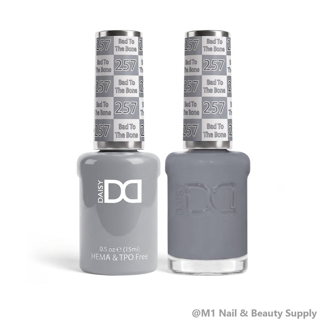 DND HEMA &amp; TPO Free 257 Bad To The Bone - gel polish and matching lacquer duo