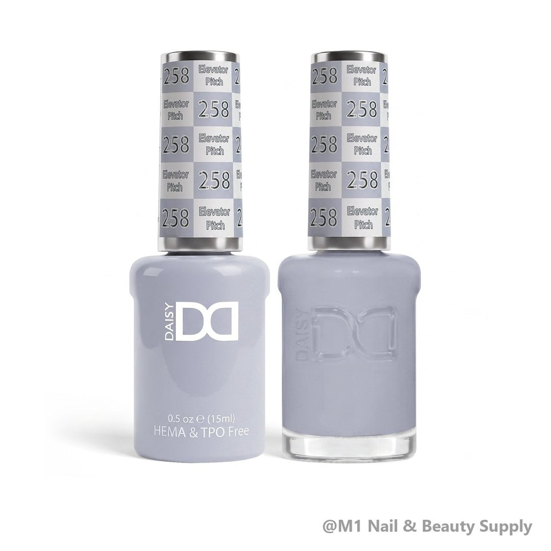 DND HEMA &amp; TPO Free 258 Elevator Pitch - gel polish and matching lacquer duo