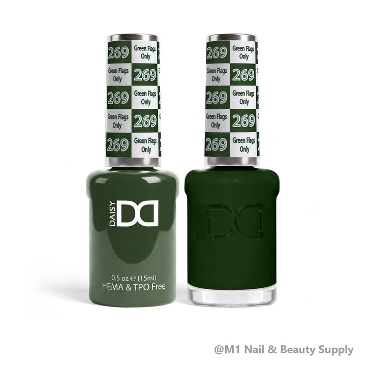 DND HEMA &amp; TPO Free 269 Green Flags Only - gel polish and matching lacquer duo