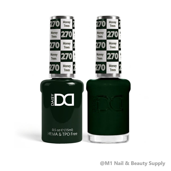 DND HEMA &amp; TPO Free 270 Money Trees - gel polish and matching lacquer duo