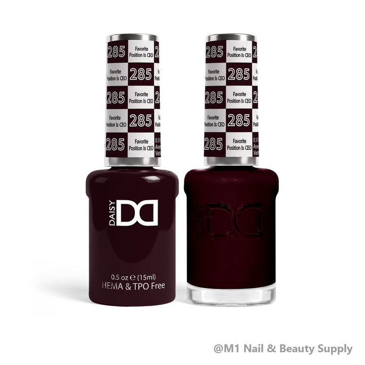 DND HEMA &amp; TPO Free 285 Favorite Position Is CEO - gel polish and matching lacquer duo