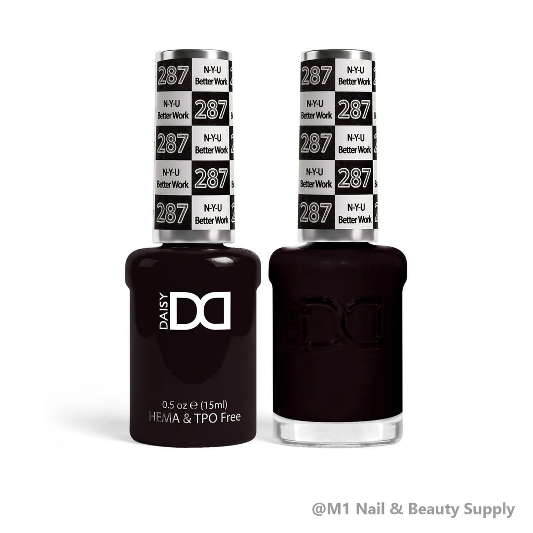 DND HEMA &amp; TPO Free 287 N-Y-U Better Work - gel polish and matching lacquer duo
