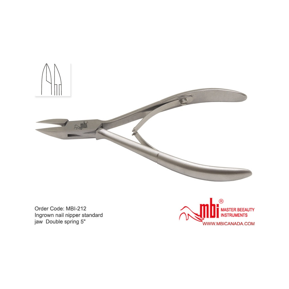 MBI-212 Ingrown Nail Nipper Standard Jaw Double Spring 5in