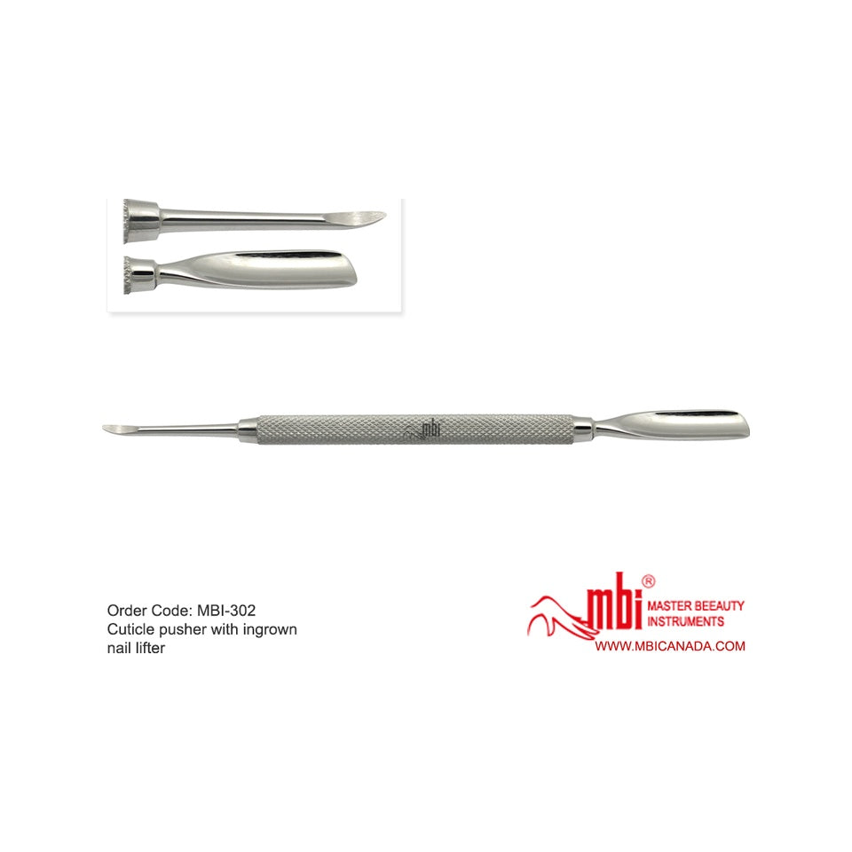 MBI-302 Cuticle Pusher With Ingrown Nail Lifter