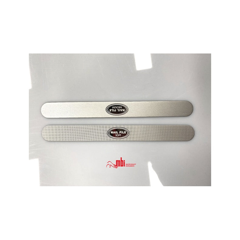MBI-372 Nail File Double Sided Stainless Steel Course Medium NEW