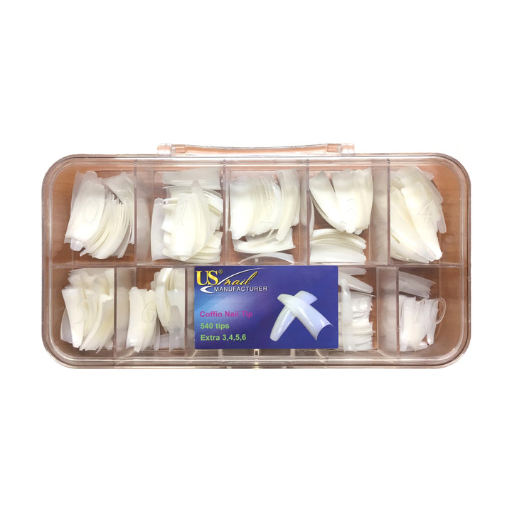 USN Coffin Tip Box - Plastic Nail Tips