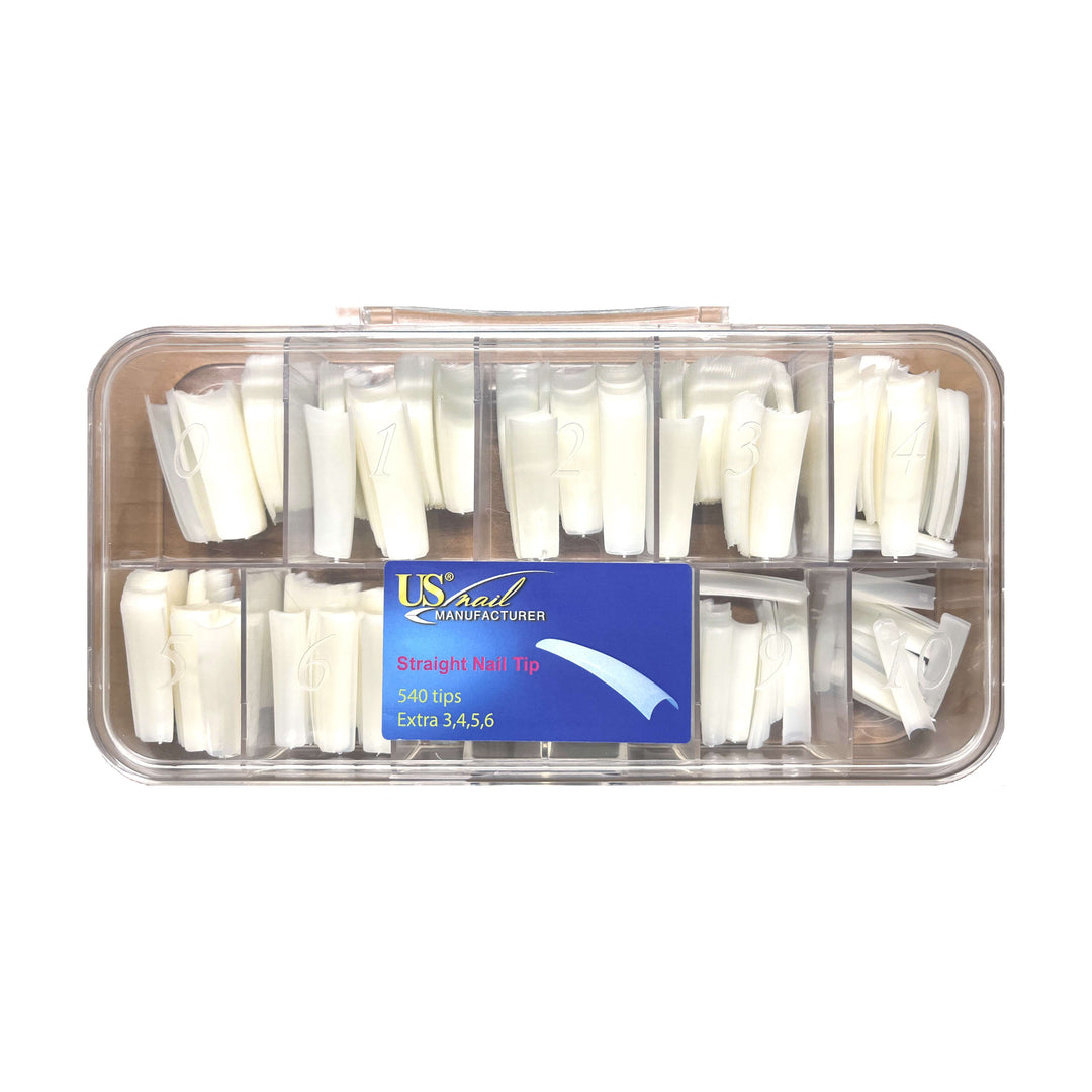 USN Straight Square Tip Box - Plastic Nail Tips