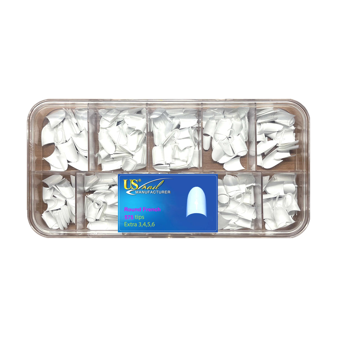 USN Round French Tip Box - Plastic Nail Tips
