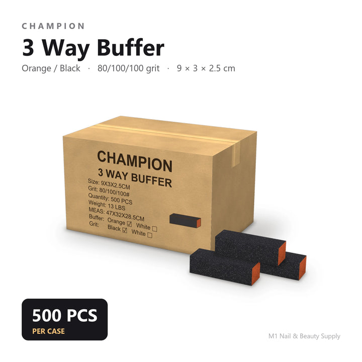 Buffer 3 mặt Champion - Cam/Đen (500 cái/thùng)