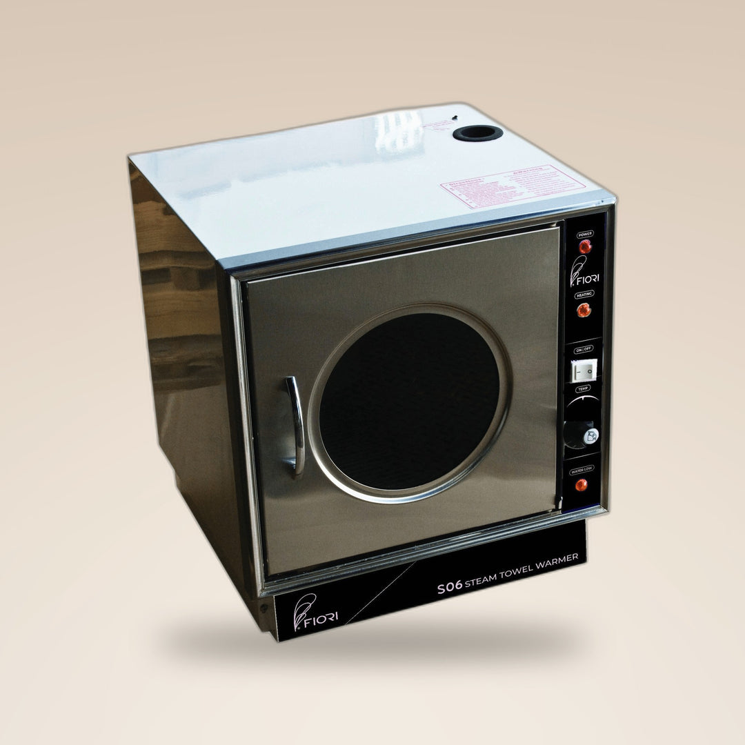 Fiori S-06 steam towel warmer, with round window door and side control panel