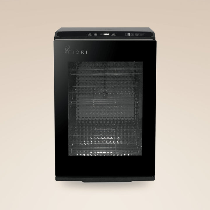 Fiori TW-60L towel warmer, with glass door, front view