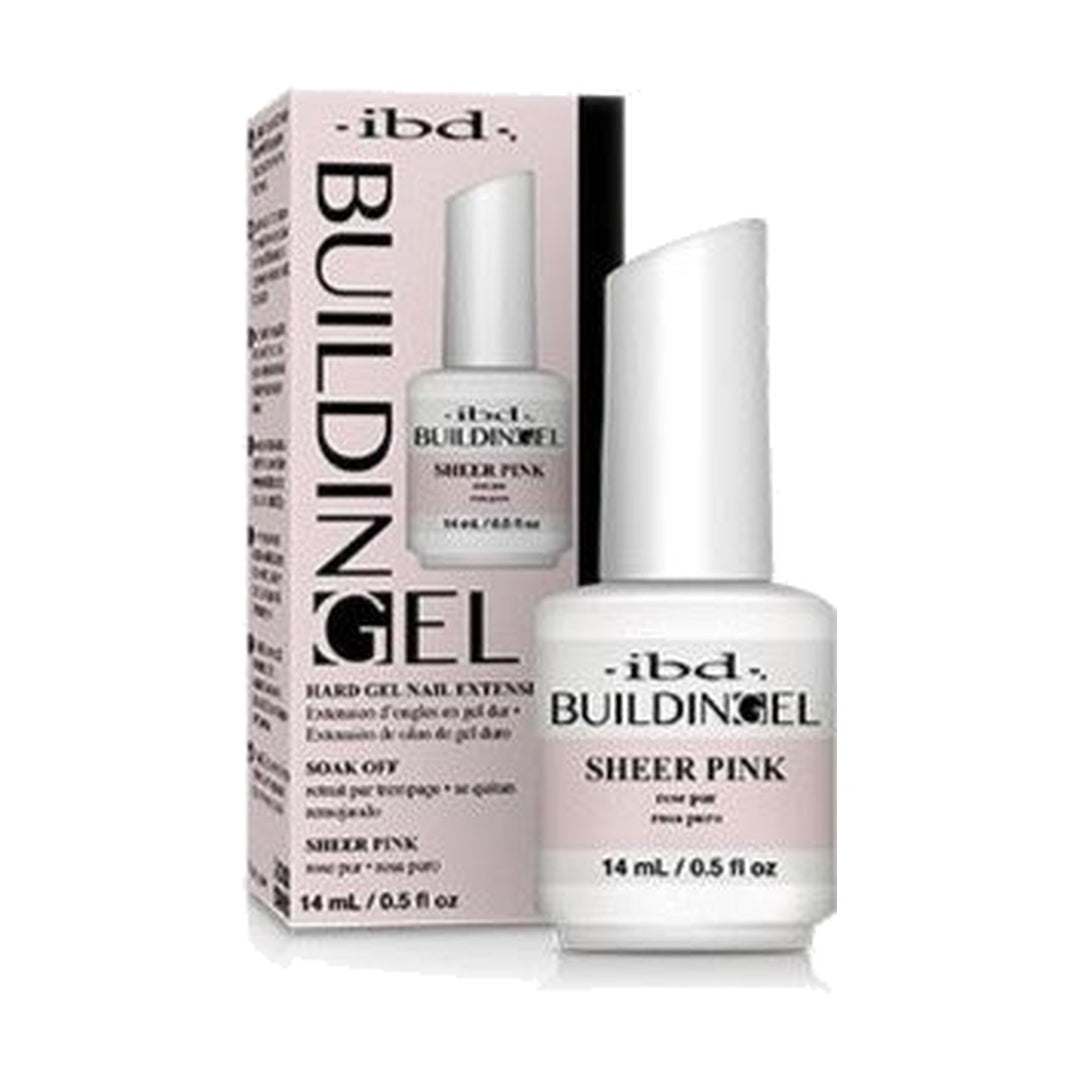 ibd Building Gel Sheer Pink 0.5 oz bottle and box