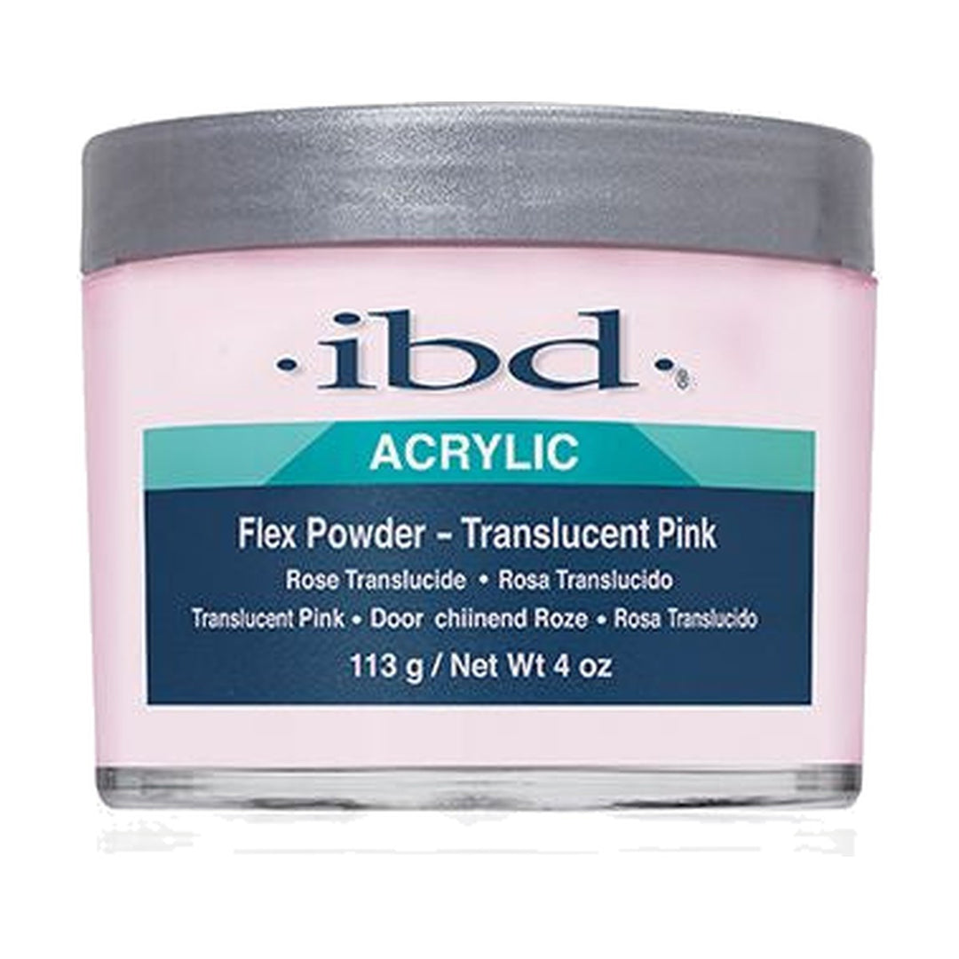 ibd Flex acrylic powder Translucent Pink 4 oz jar
