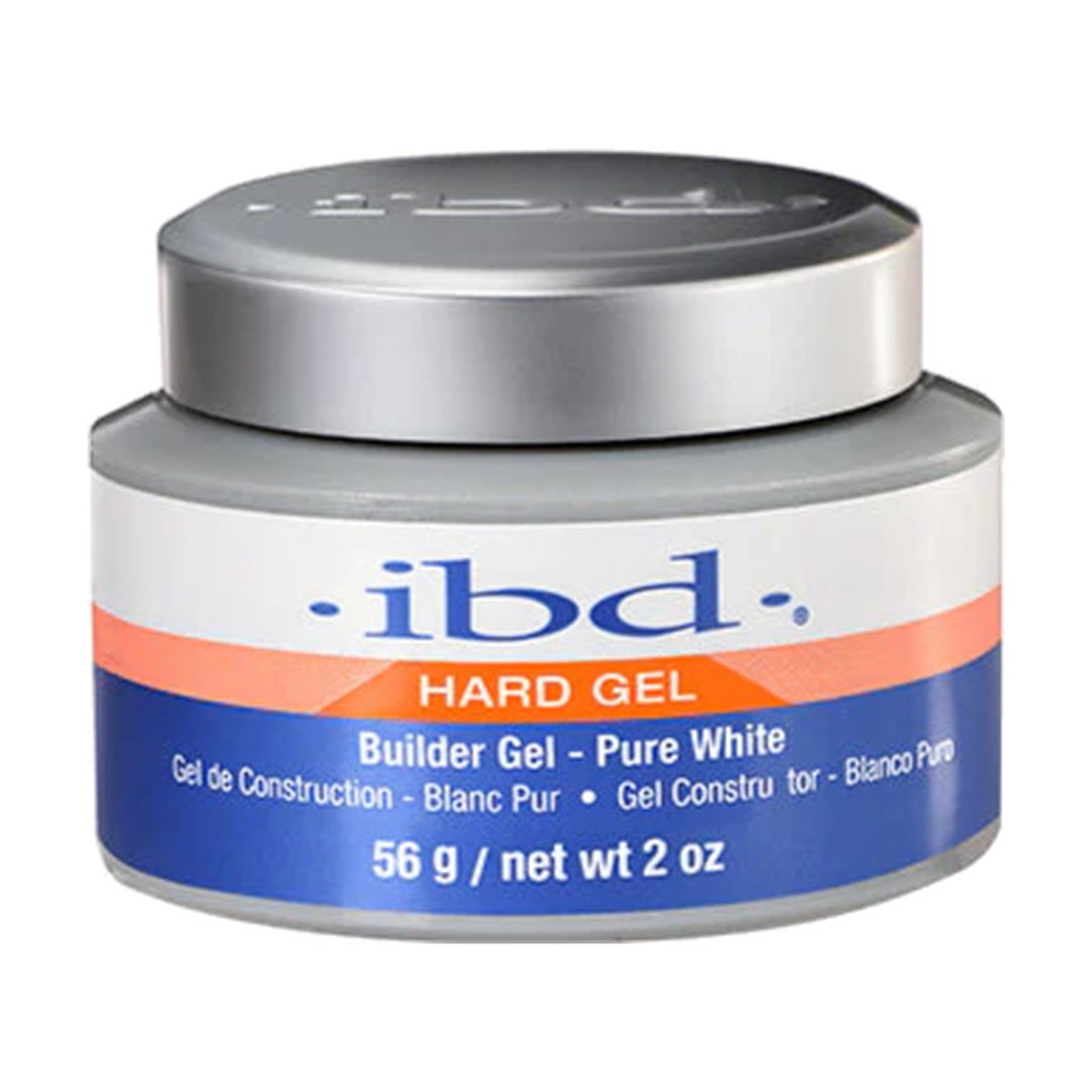 ibd Hard Gel Builder Gel Pure White 2 oz jar, UV gel line